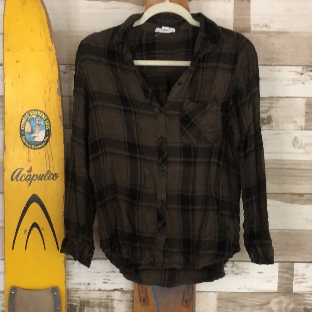 Beachlunchlounge collection PLAID button down